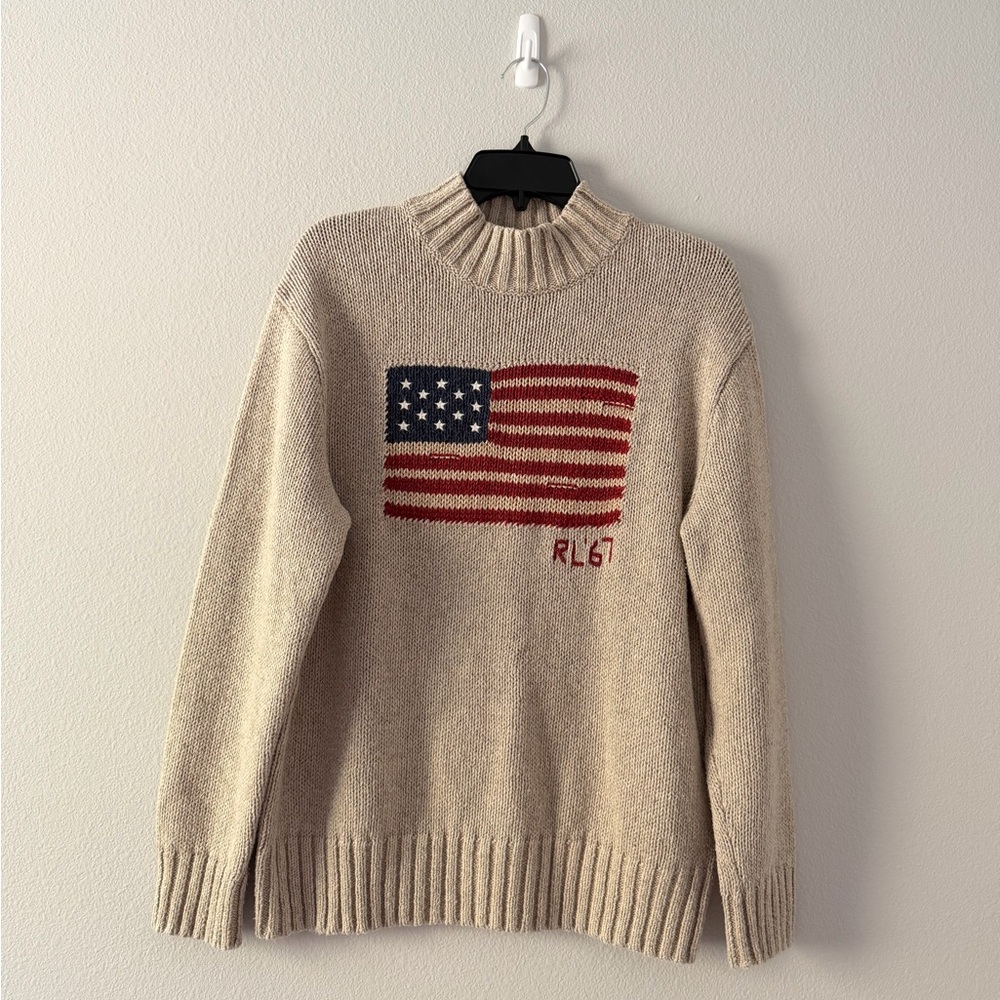Vintage Polo Ralph Lauren Cream Cable-Knit Sweater